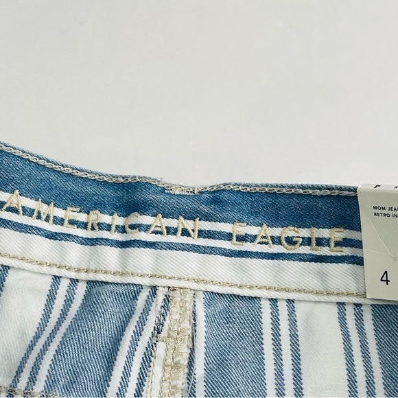 American Eagle Mom Jean stripe high rise New women's size 4 - Picture 4 of 12